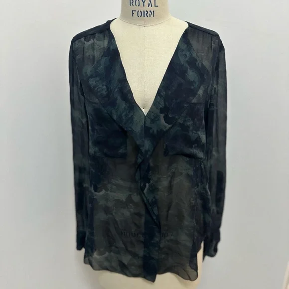 Babaton Silk Ruffle Blouse - Picture 3 of 11